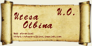 Uteša Olbina vizit kartica